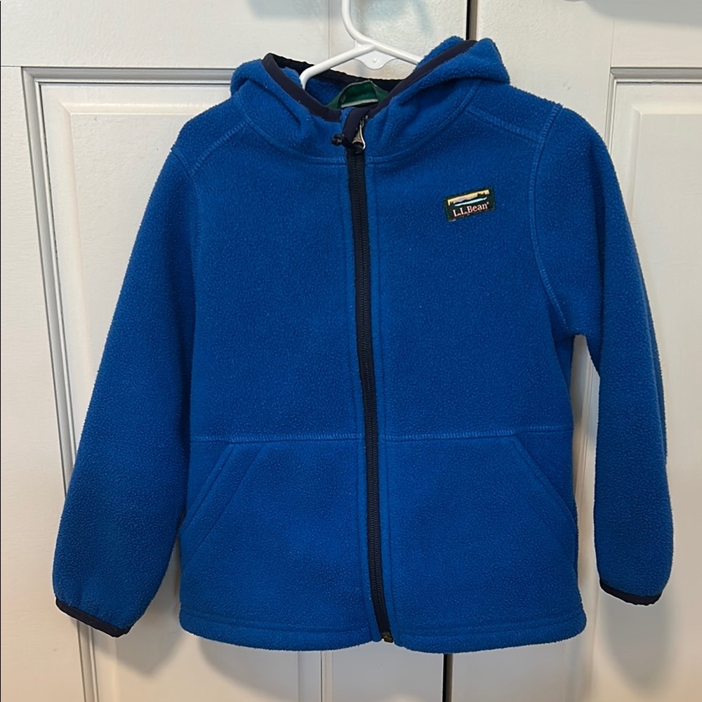 L.L. Bean Royal Blue Hooded Fleece